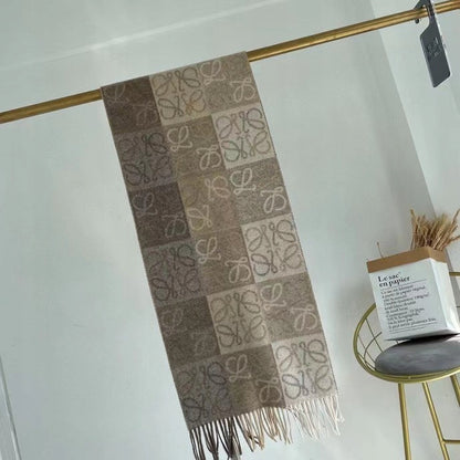 Vlněná šála s kašmírem 180 × 45 cm – béžový