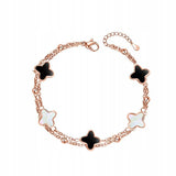 Sterling Silver Bracelet – Pink & Gold-Tone