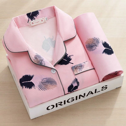 Pyjama boutonné pour femme – rose, à chats