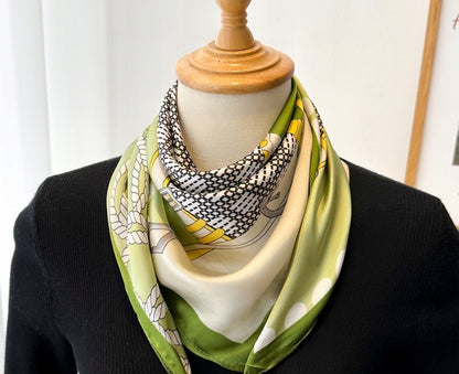 Women's Printed Silky Square Scarf — Gift Idea, 70×70 cm
