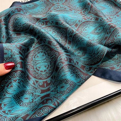 Silk-Effect Scarf 180 × 90 cm – Teal
