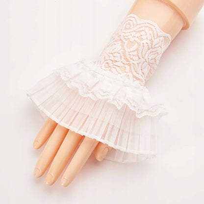 Manșete decorative din dantelă – albe