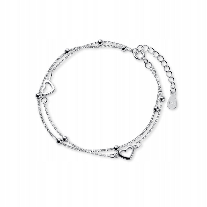 Silberarmband 925 mit Herzmotiv – silberfarben
