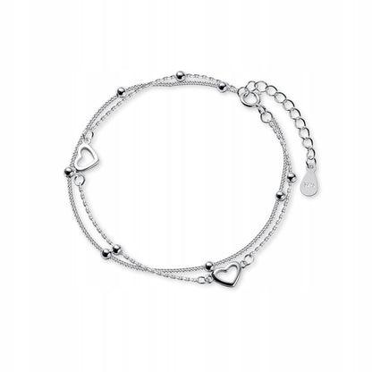 Silberarmband 925 mit Herzmotiv – silberfarben