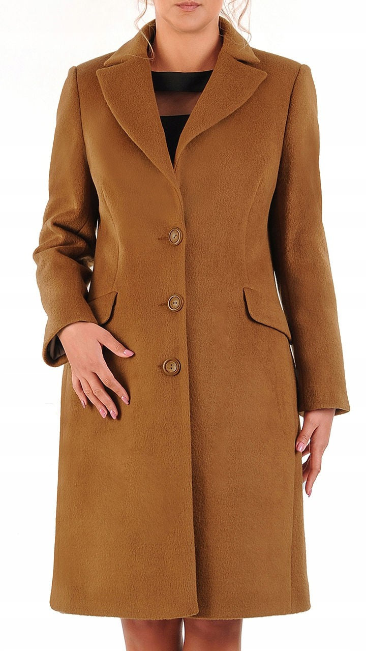 Sofia Elegant Alpaca-Style Autumn Coat