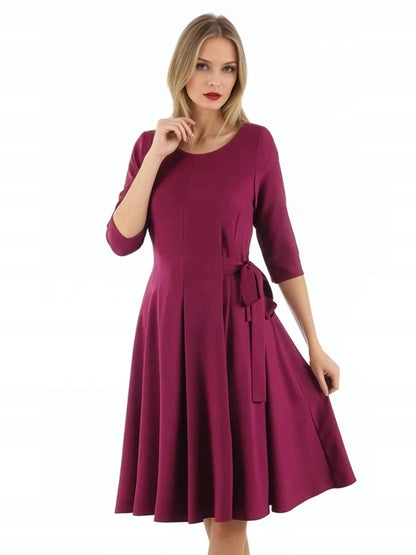 Sukienka Naomi III letnia damska na wesele elegancka na komunie wizytowa | color:fuksja