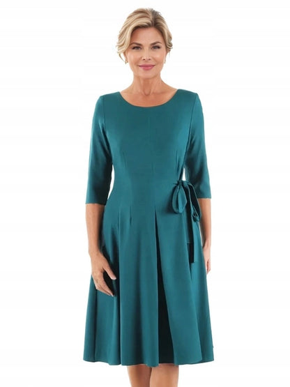 Sukienka Naomi III letnia damska na wesele elegancka na komunie wizytowa | color:zielony