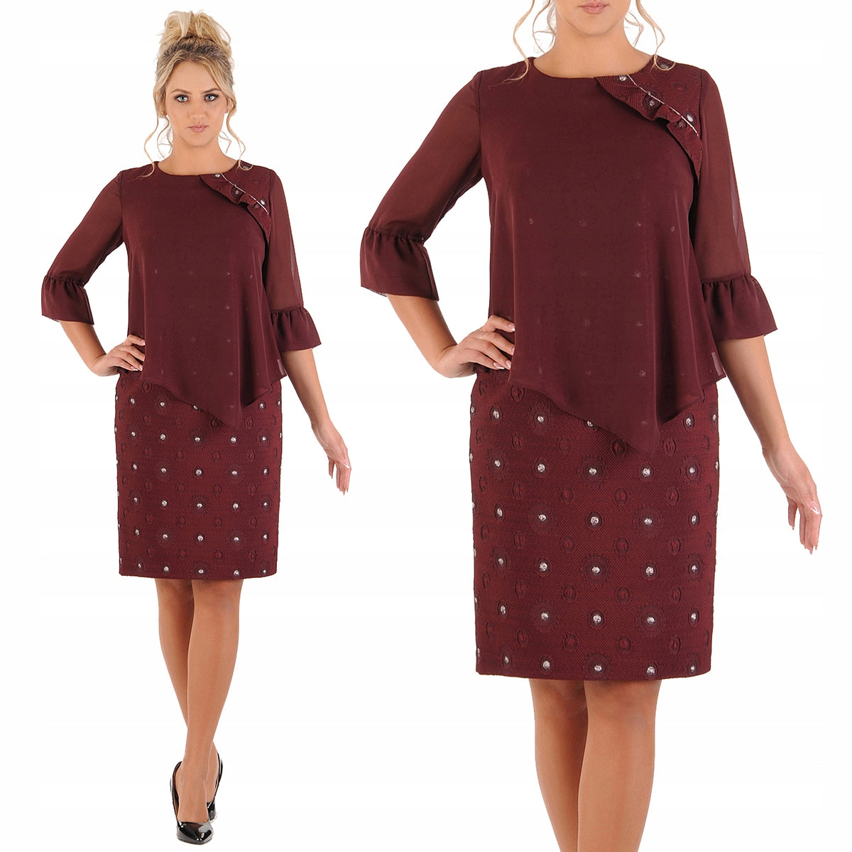 Sukienka Atena | color:bordowy