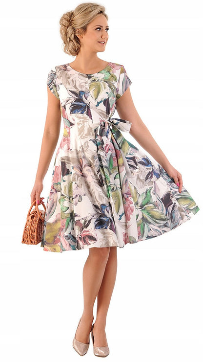 Sukienka Cleo 10 letnia damska na wesele elegancka na komunie wizytowa | color:zielony