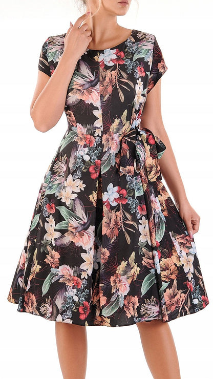 Sukienka Cleo letnia damska na wesele elegancka na komunie wizytowa | color:czarny