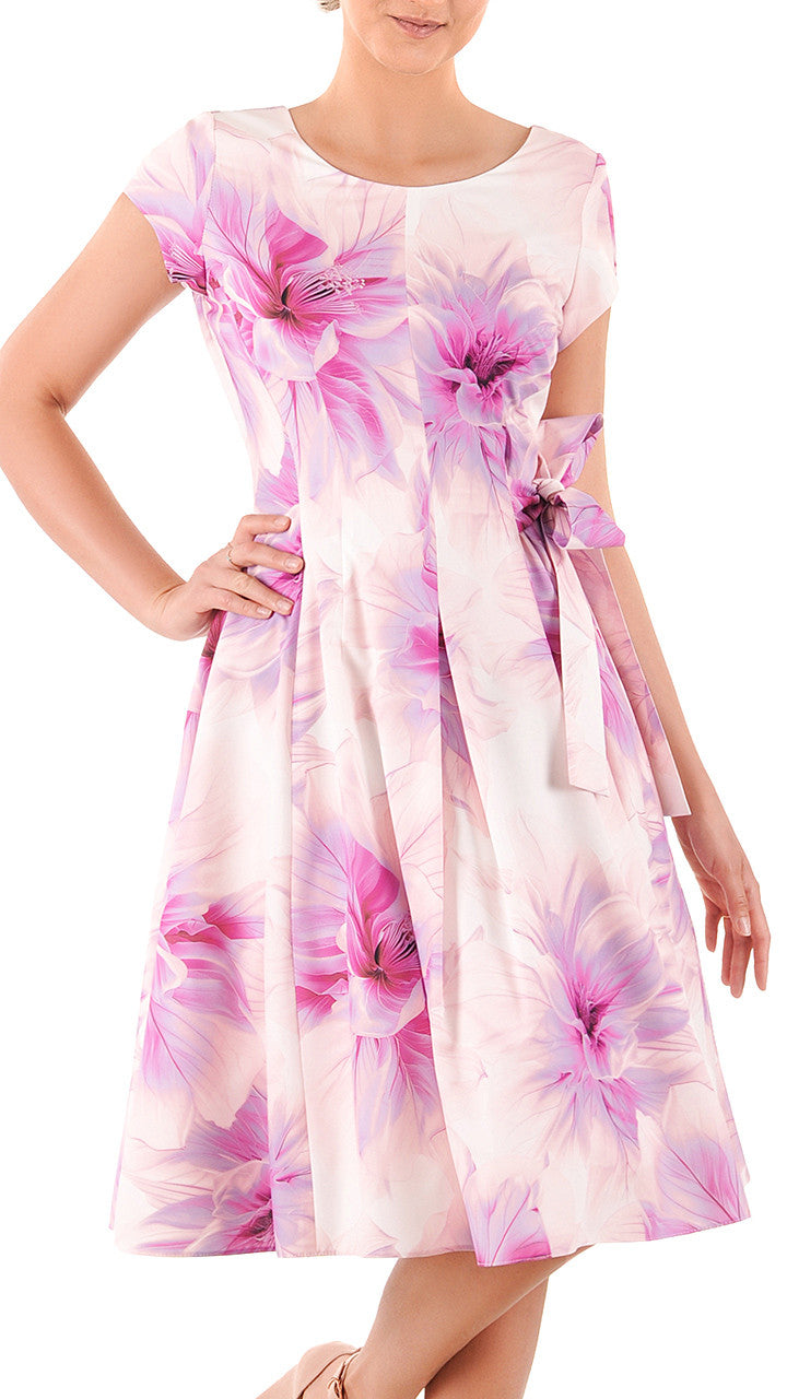 Sukienka Cleo nowa letnia damska na wesele elegancka na komunie wizytowa | color:amarantowy