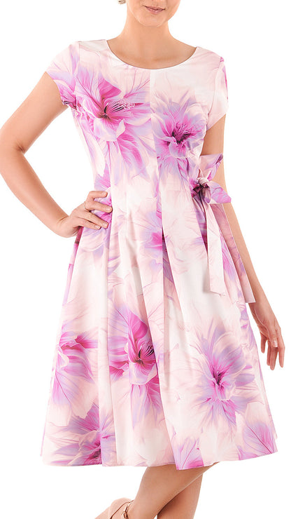Sukienka Cleo nowa letnia damska na wesele elegancka na komunie wizytowa | color:amarantowy