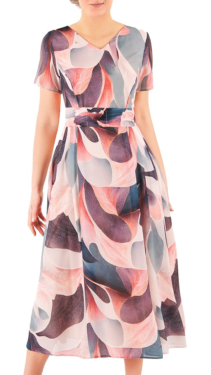 Sukienka ELENA II letnia damska na wesele elegancka na komunie wizytowa | color:bezowy