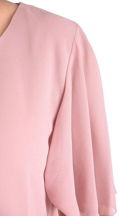 Sukienka Eleni letnia damska na wesele elegancka na komunie wizytowa | color:pudrowy-roz