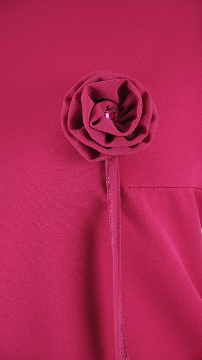 Sukienka Emily letnia damska na wesele elegancka na komunie wizytowa | color:fuksja