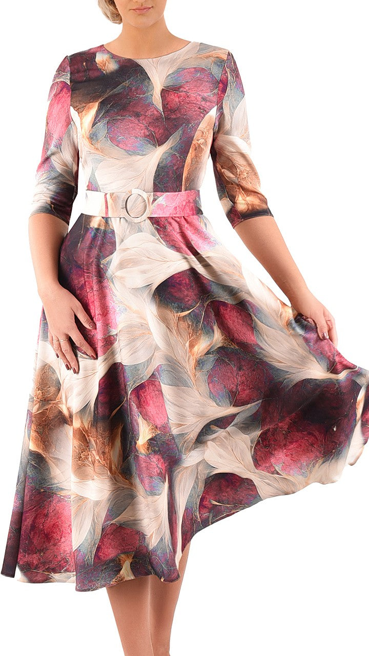 Isabell Women's Elegant Occasion Dress for Weddings and First Communion Celebrations | color:amarantowy
