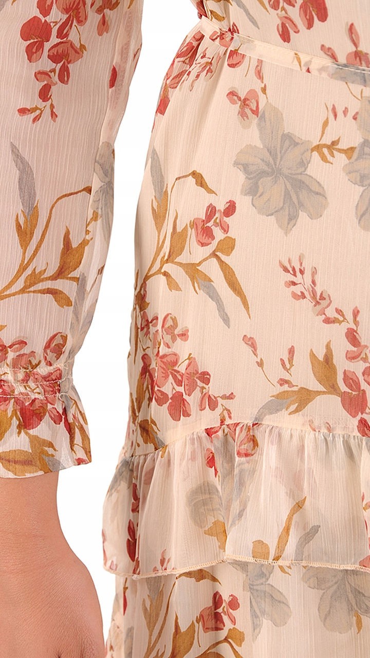 Jessica Elegant Floral Dress | color:bezowy