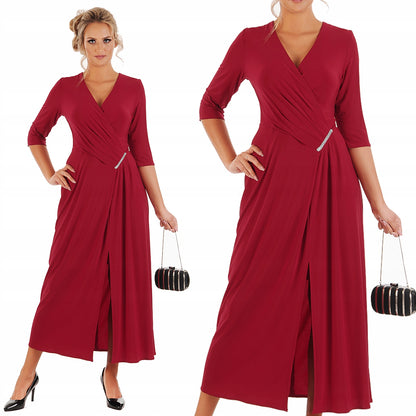 Loren Elegant Long Dress | color:czerwony