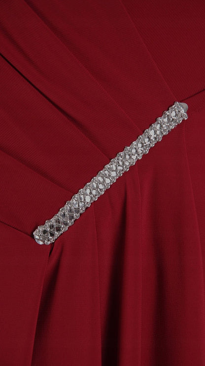 Loren Elegant Long Dress | color:czerwony