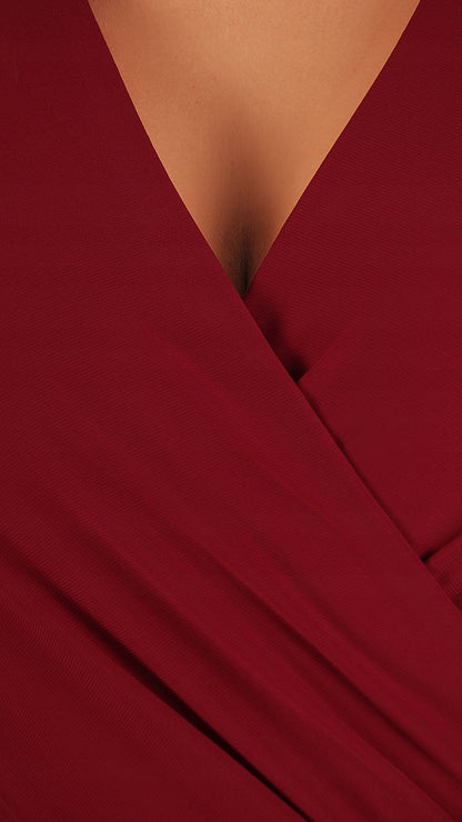 Loren Elegant Long Dress | color:czerwony