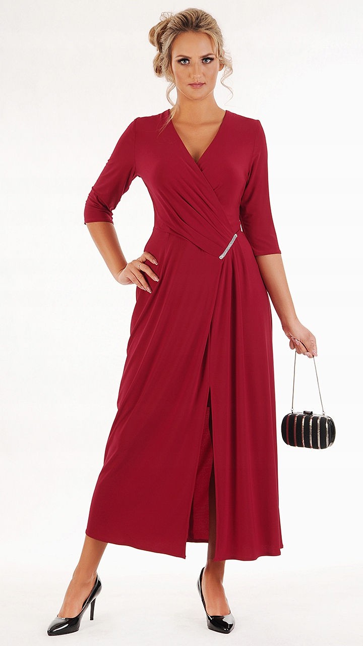 Loren Elegant Long Dress | color:czerwony