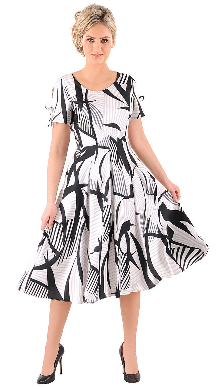 MARIKA Women's Elegant Summer Occasion Dress for Weddings and First Communion Celebrations | color:czarny