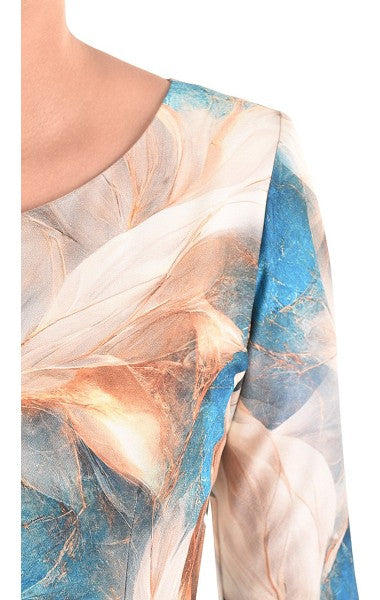 Sukienka Naomi III letnia damska na wesele elegancka na komunie wizytowa | color:turkusowy