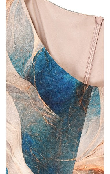 Sukienka Naomi III letnia damska na wesele elegancka na komunie wizytowa | color:turkusowy