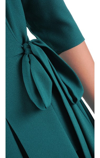 Sukienka Naomi III letnia damska na wesele elegancka na komunie wizytowa | color:zielony