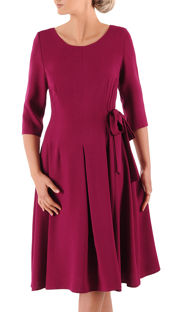 Sukienka Naomi III letnia damska na wesele elegancka na komunie wizytowa | color:fuksja