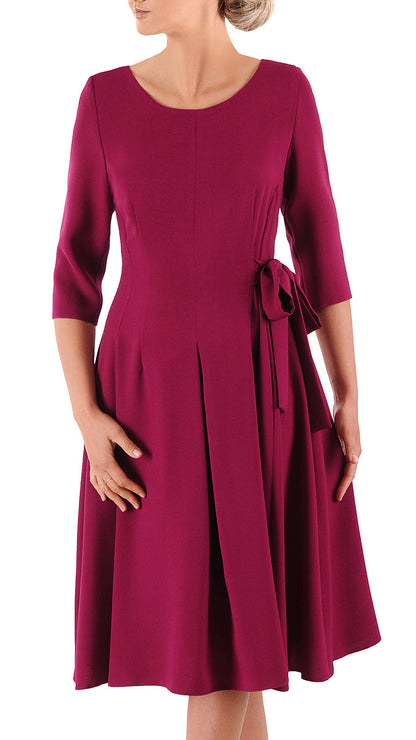 Sukienka Naomi III letnia damska na wesele elegancka na komunie wizytowa | color:fuksja