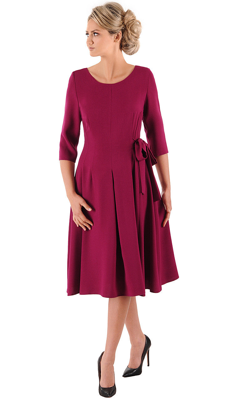 Sukienka Naomi III letnia damska na wesele elegancka na komunie wizytowa | color:fuksja