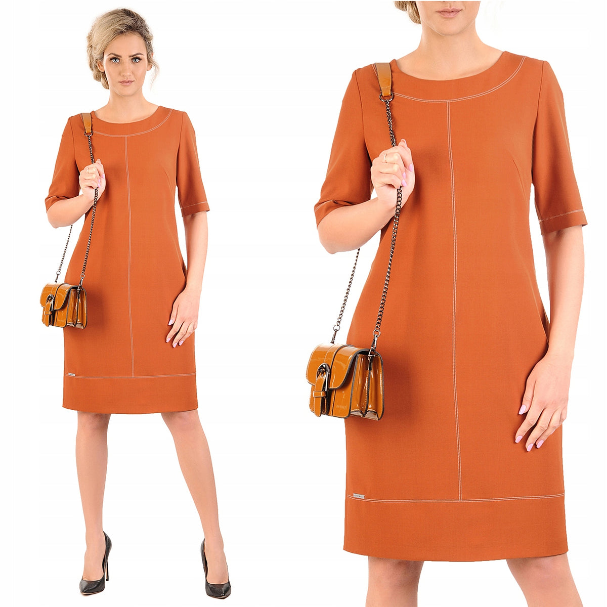 Sukienka Nela | color:bordowy