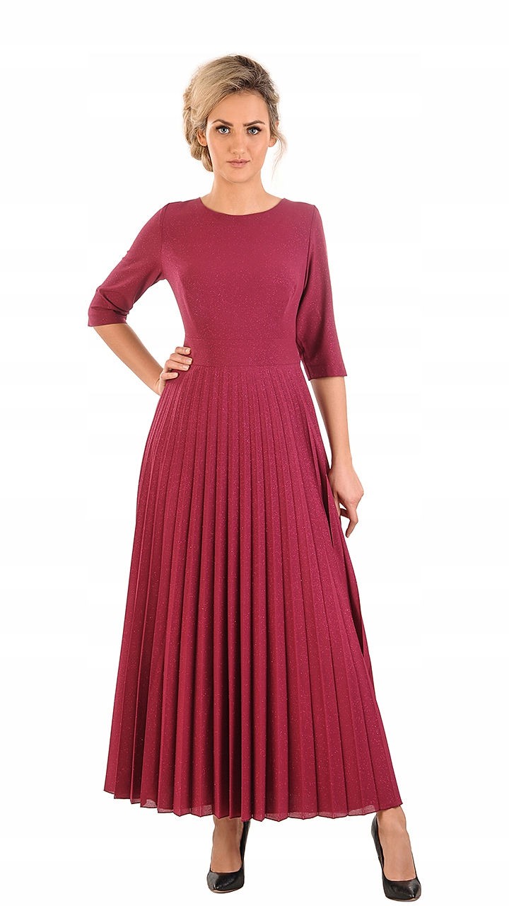 Elegancka długa sukienka Olimpia | color:czerwony