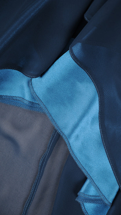 Elegancka sukienka z kokardą Paris 2 | color:turkusowy