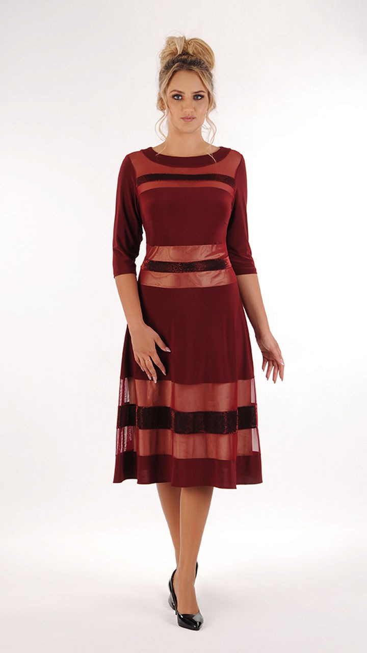 Scarlett Dress | color:bordowy