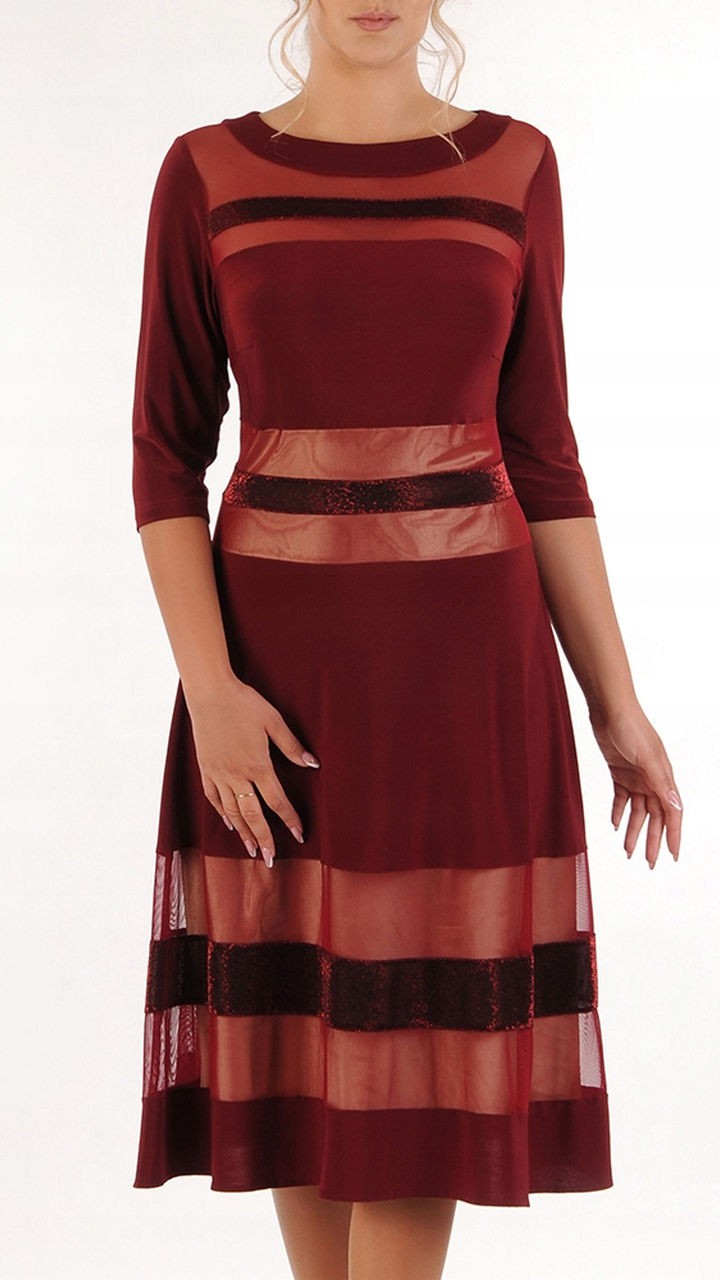 Scarlett Dress | color:bordowy